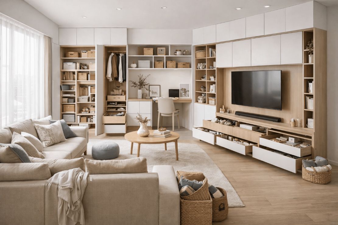 客廳一亂就顯小？這些設計技巧讓空間瞬間放大